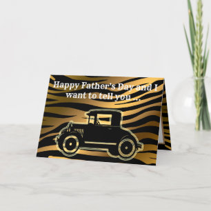 Luxury Black Gold Father Day Thank You Card