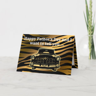 Luxury Black Gold Father Day Thank You Card