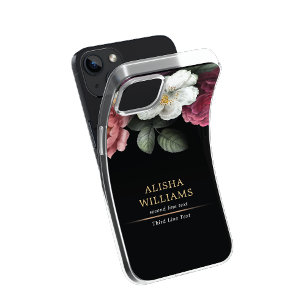 Luxury Black Gold Floral Business Personalized iPhone 11 Pro Case