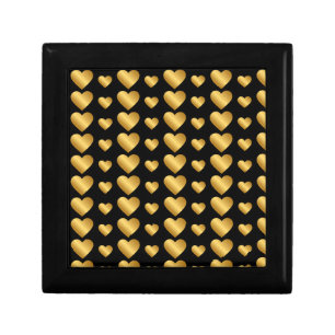 Luxury Black Gold Foil Hearts  Gift Box