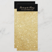Luxury Black & Gold Glitter Background Rack Cards (Front/Back)