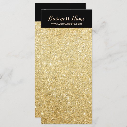 Luxury Black & Gold Glitter Background Rack Cards (Front/Back)