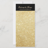 Luxury Black & Gold Glitter Background Rack Cards (Front)