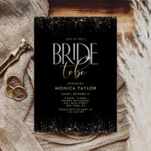 Luxury Black Gold Glitter Bridal Shower