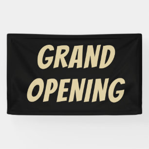 Luxury Black & Gold GRAND OPENING Banner – Elegant