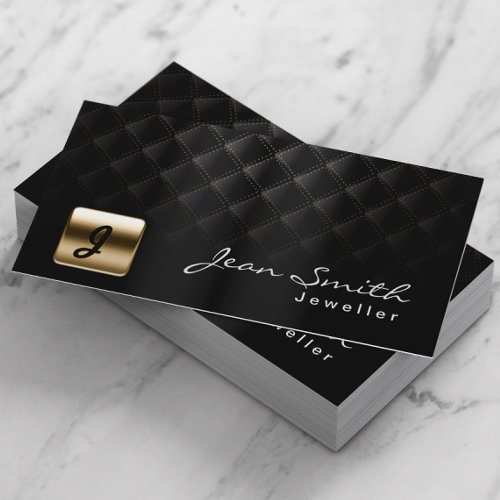 Luxury Black &amp; Gold Jewellery Business Card