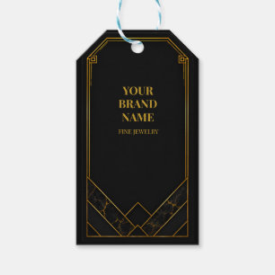 Luxury Black Gold Jewelry Gift Hang Tag