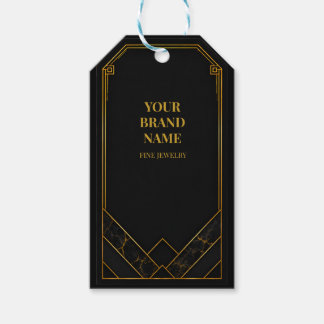 Luxury Black Gold Jewelry Gift Hang Tag