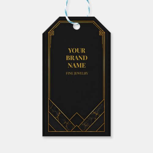 Luxury Black Gold Jewelry Gift Hang Tag