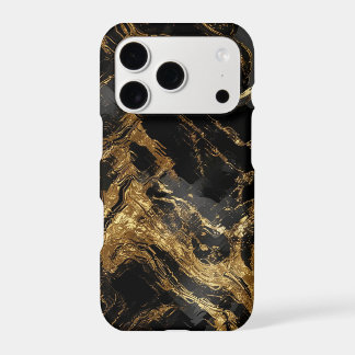 Luxury Black & Gold Liquid Marble Texture Phone Ca iPhone 17 Pro Case