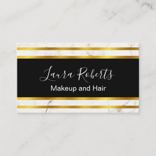 Luxury Black Gold Marble Business Card