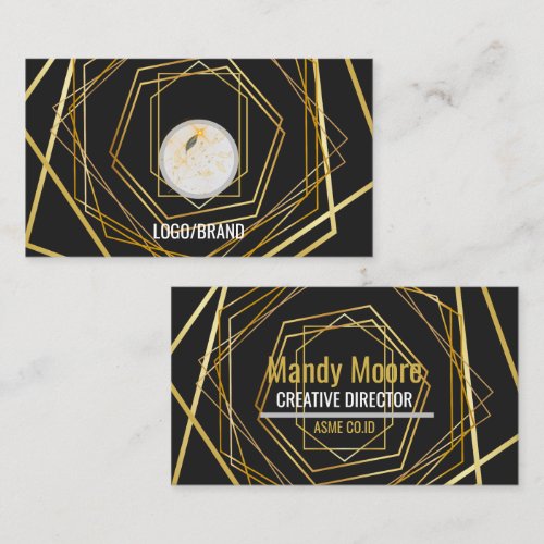 Luxury Black &amp; Gold Minimal Professional Business  Card