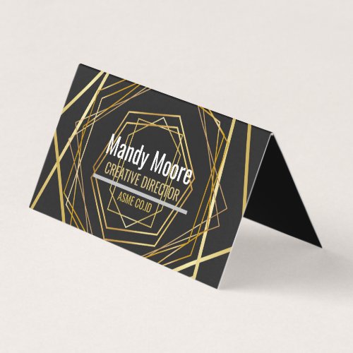 Luxury Black & Gold Minimal Professional Business Card