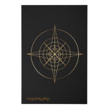 Luxury Black Gold Moon Art Fine Art Canvas