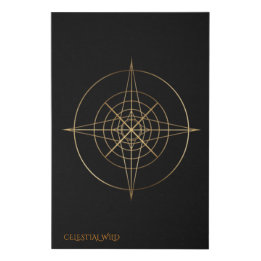 Luxury Black Gold Moon Art Fine Art Canvas
