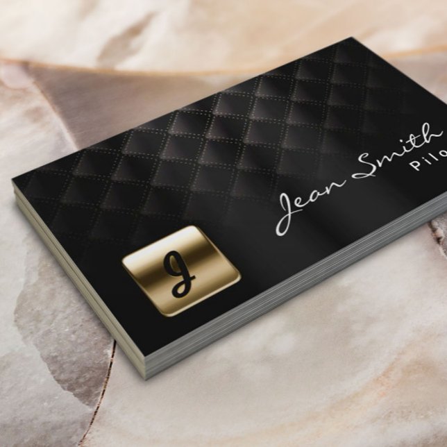 Luxury Black & Gold Pilot/Aviator Business Card (Creator Uploaded)