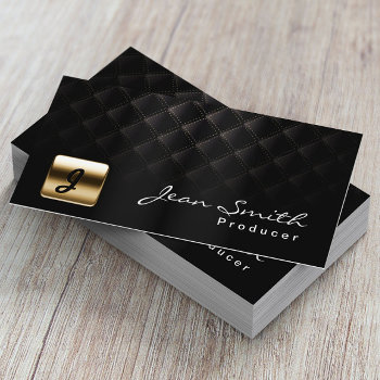 Luxury Black & Gold Producer Business Card by cardfactory at Zazzle