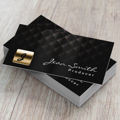 Luxury Black  Gold Producer Business Card