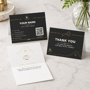 Luxury Black Gold Real Estate Thank You