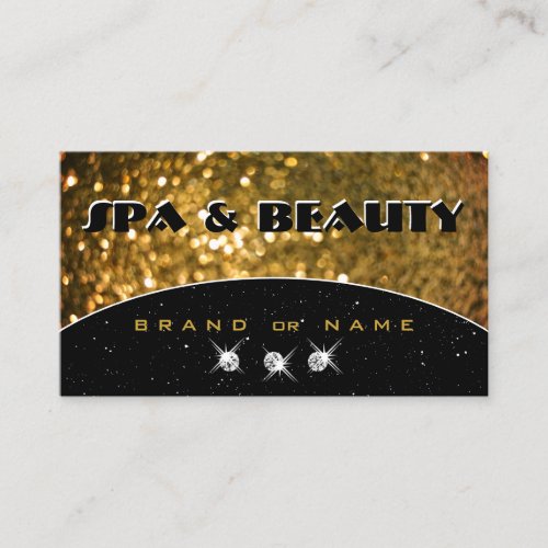 Luxury Black Gold Sparkle Glitter Stylish Elegant Business Card