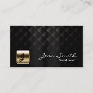Luxury Black & Gold Vocal Coach Business Card at Zazzle