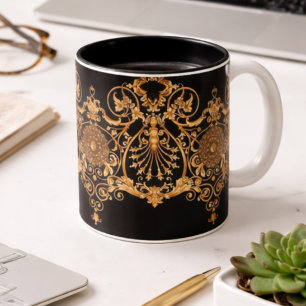 Luxury black & golden Criticize  Marble Coffee Mug