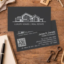 Luxury Black Gray Real Estate Chic Professional