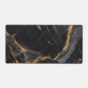 Luxury Black Marble Desk Mat
