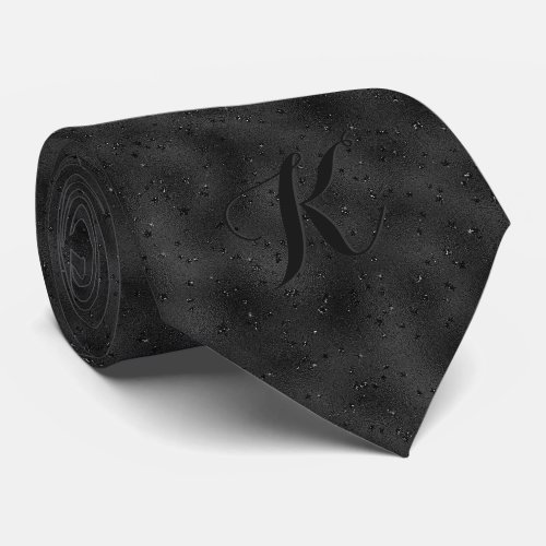 Luxury Black Monochromatic Background Neck Tie