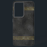 Luxury Black monochromatic glam background Samsung Samsung Galaxy S21 Ultra Case<br><div class="desc">Black monochromatic luxury background with an abstract pattern. Cool modern glam design.</div>