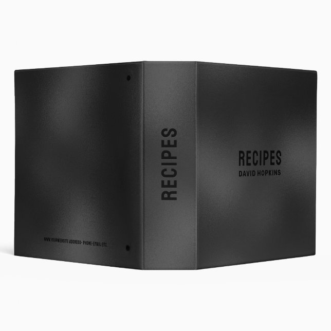 Luxury Black monochromatic texture background 3 Ring Binder (Background)