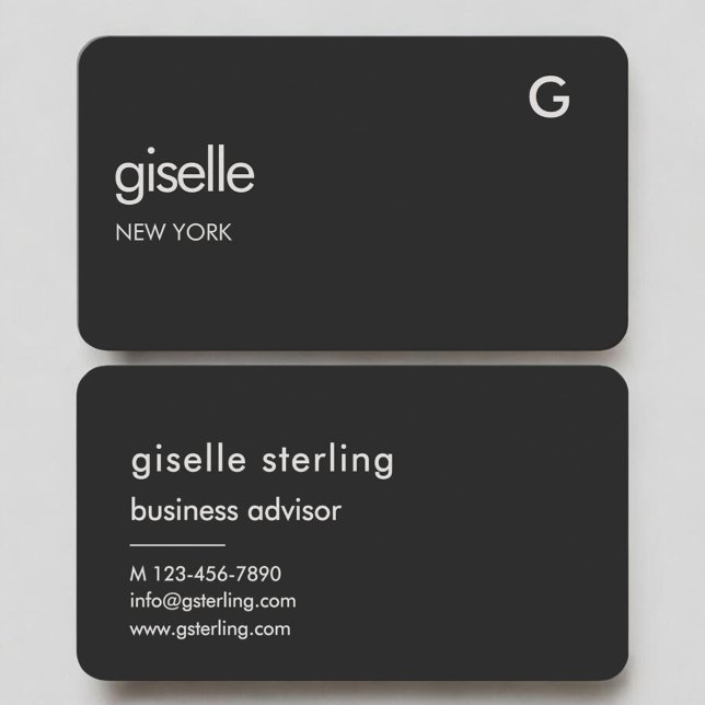 Luxury Black Monogram Business Card (Creator Uploaded)