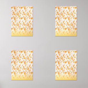 Luxury Black Orange Abstract Wall Art Set