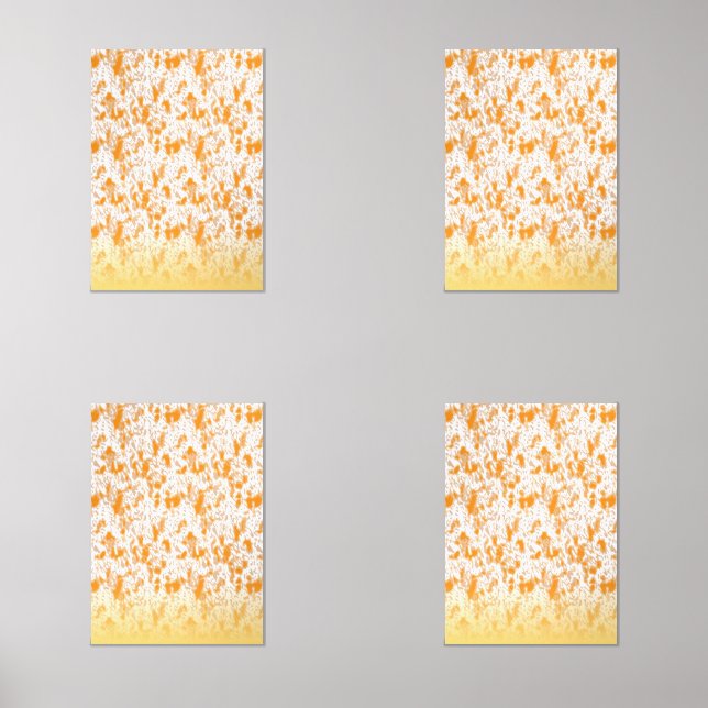 Luxury Black Orange Abstract Wall Art Set (Front)
