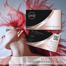 Luxury Black Rose Gold Decor with Logo and QR-Code