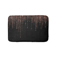 Luxury Black Rose Gold Sparkly Glitter Fringe