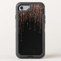 Luxury Black Rose Gold Sparkly Glitter Fringe