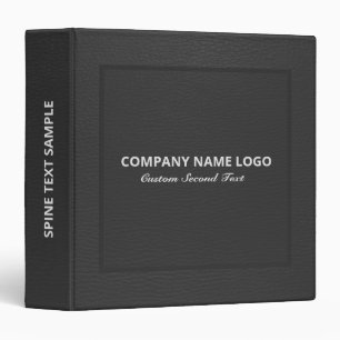 Luxury Black Vintage Faux Leather Texture 3 Ring Binder