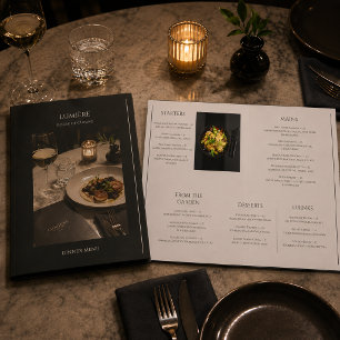 Luxury Black & White Minimal Restaurant QR Code Menu