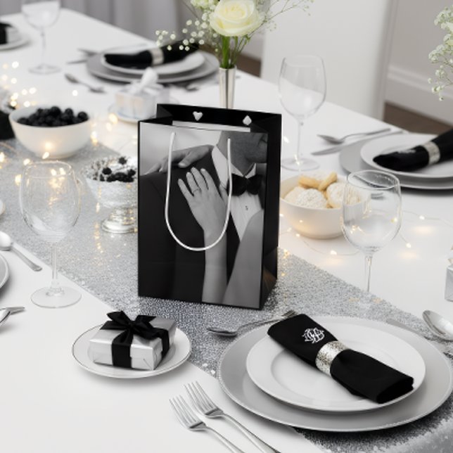 Luxury Black & White Wedding Gift Bag (Creator Uploaded)