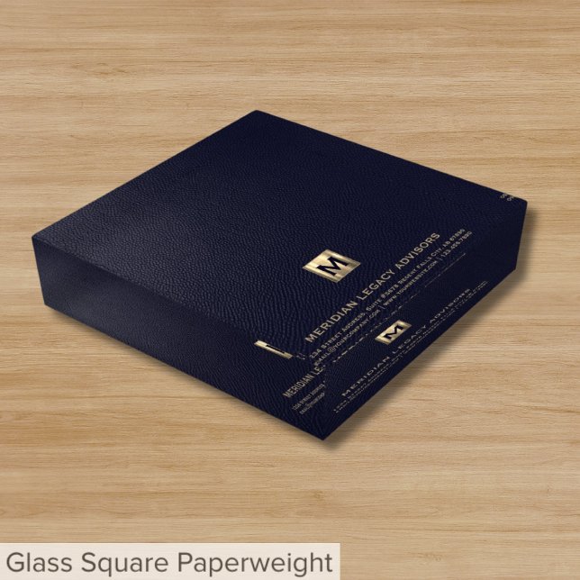 Luxury Blue and Gold Branded Paperweight (Creator Uploaded)