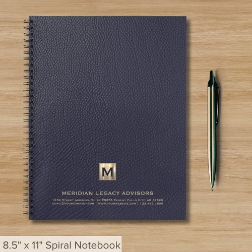 Luxury Blue and Gold Professional Notebook