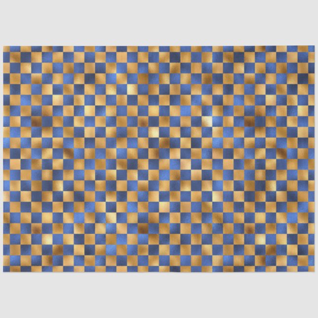 Luxury Blue and Gold Series Design 12 Tissue Paper (Front)