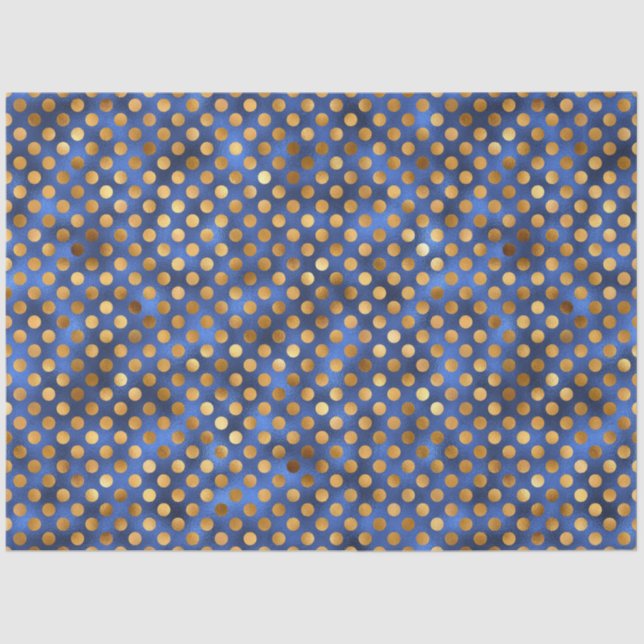 Luxury Blue and Gold Series Design 13 Tissue Paper (Front)