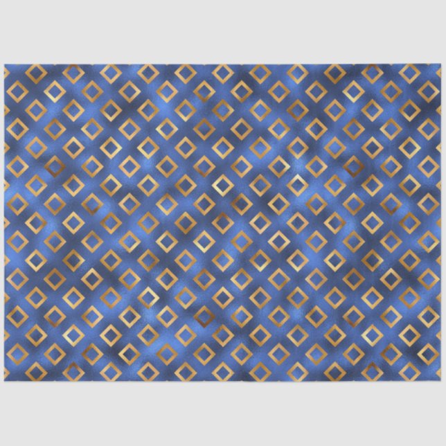 Luxury Blue and Gold Series Design 18 Tissue Paper (Front)