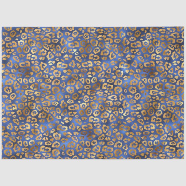 Luxury Blue and Gold Series Design 3 Tissue Paper (Front)