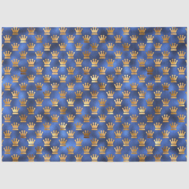 Luxury Blue and Gold Series Design 5 Tissue Paper (Front)