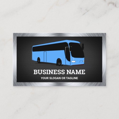Luxury Blue Bus Sightseeing Tours Travel Agent Business Card