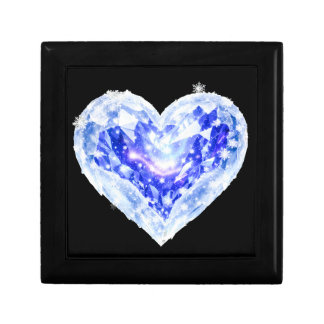 Luxury Blue Diamond Heart Keepsake Gift Box