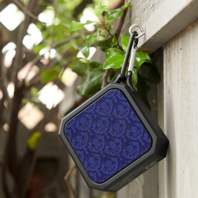 Luxury blue floral damask wallpaper bluetooth speaker (Inisitu)